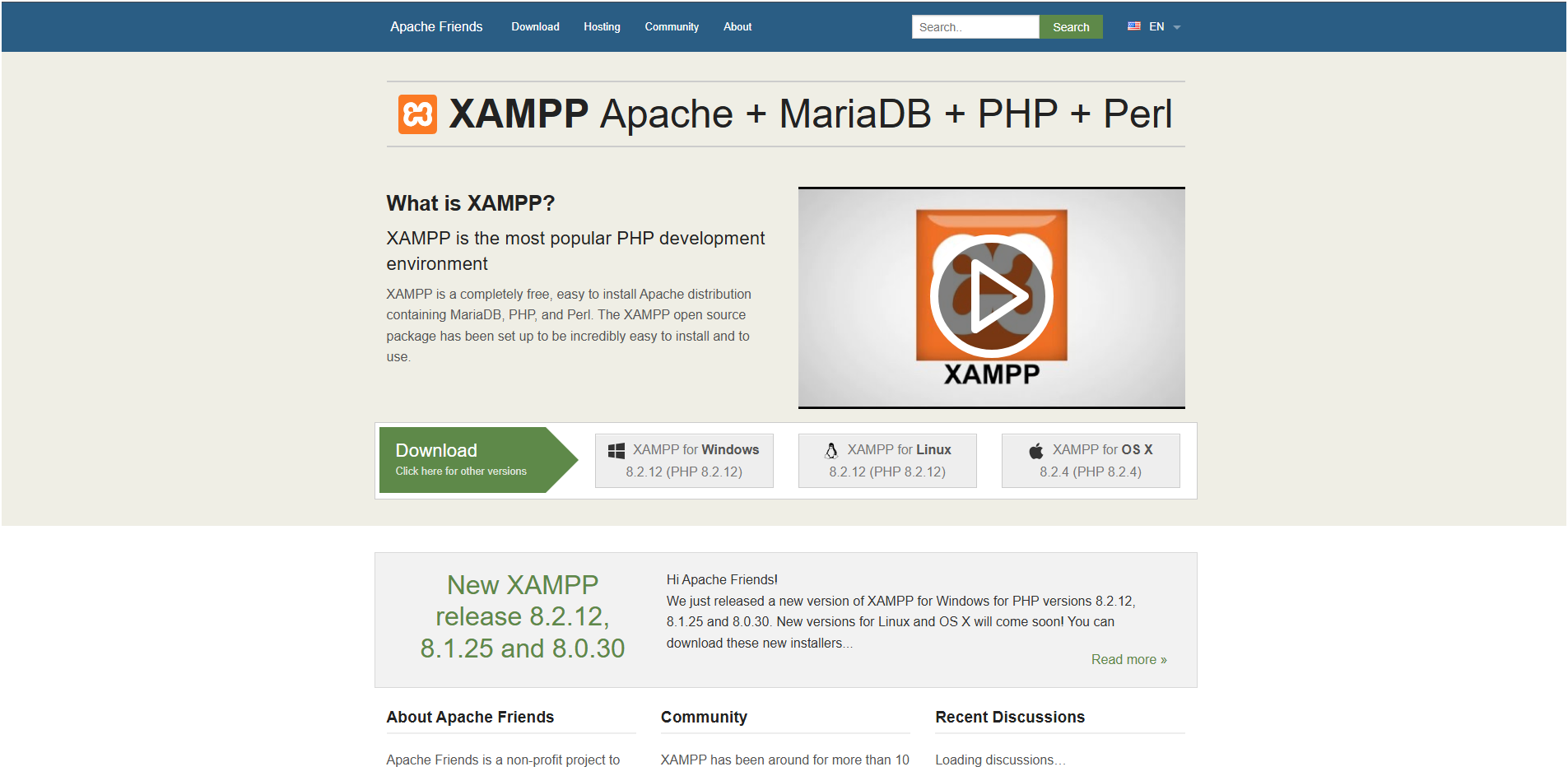 XAMPP Download Page
